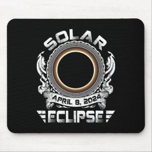 Tapis De Souris Sun Retro Solar Eclipse 2024 Totalité Avril 8 Homm