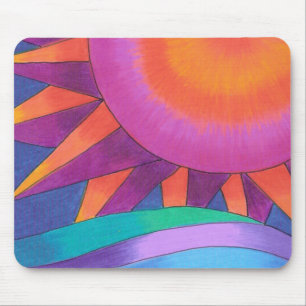 Tapis De Souris Sun rose et orange Mousepad