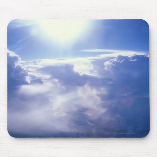 Tapis De Souris Sun shinning par des nuages (Devant)