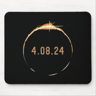 Tapis De Souris Sun Total Solar Eclipse 2024 Totalité 8 avril Femm