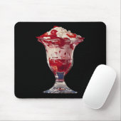 Tapis De Souris Sundae aux fraises (Avec souris)