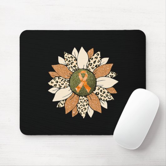 Tapis De Souris Sunflower Orange CRPS Sensibilisation Femmes Guerr (Avec souris)