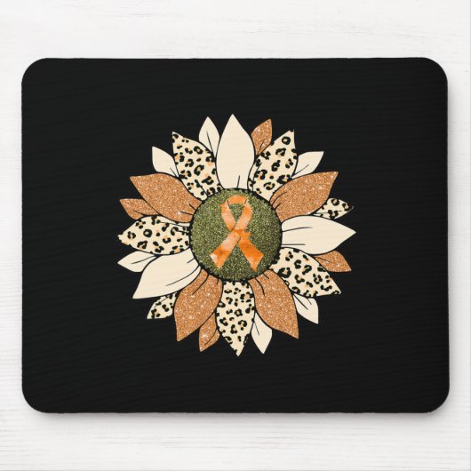Tapis De Souris Sunflower Orange CRPS Sensibilisation Femmes Guerr (Devant)