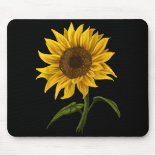 Tapis De Souris Sunflower Sunshine Floral Aquarelle Fleur