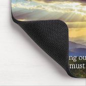 Tapis De Souris Sunlight Streaming Thru Nuages Citation Inspirante (Coin)