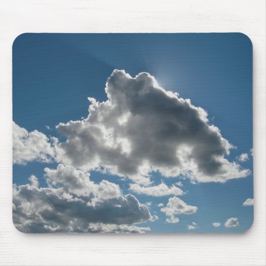Tapis De Souris Sunlit Clouds Under Open Sky (Devant)