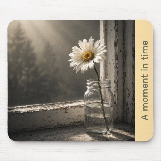 Tapis De Souris Sunlit Daisy “A Moment in Time” Mouse Pad (Devant)