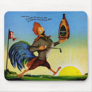 Tapis De Souris Sunny le coq Schenley sur le golf