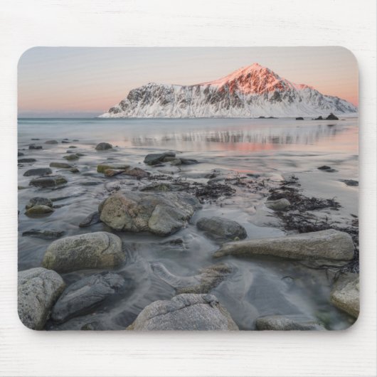 Tapis De Souris Sunrise Flakstad et Skagsanden Beach (Devant)