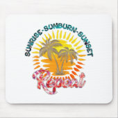 Tapis De Souris Sunrise-Sunburn-Sunset-Repeat | Vacances d'été (Devant)