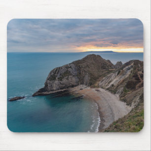 Tapis De Souris Sunset at Jurrasic Coast, England, UK