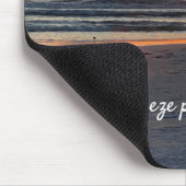 Tapis De Souris Sunset Beach Photo Avec Citation (Coin)