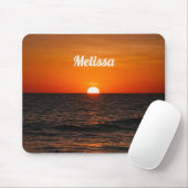 Tapis De Souris Sunset Ocean Custom Name (Avec souris)