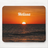 Tapis De Souris Sunset Ocean Custom Name (Devant)