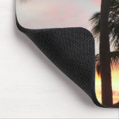 Tapis De Souris Sunset Palms Tropical Paysage Photographie (Coin)