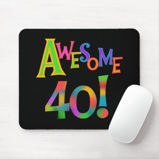 Tapis De Souris Super 40 T-shirts et cadeaux d'anniversaire (Avec souris)