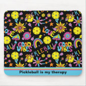 Tapis De Souris Super, années 90 rétro, noir (Devant)