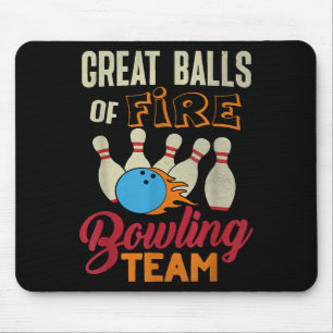 Tapis De Souris Super Balls Fire Bowling Team Shirt Funny Vintage