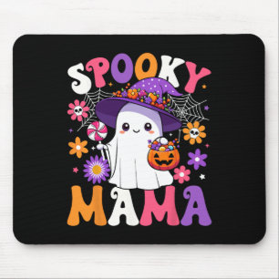 Tapis De Souris Super Éffrayant Mama Halloween Ghost Citrouille Ha