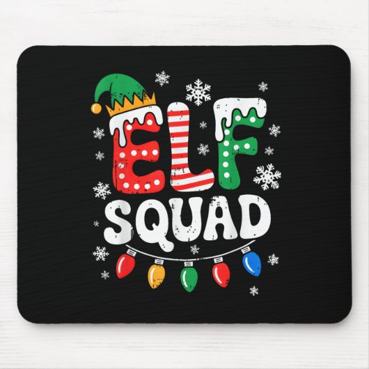 Tapis De Souris Super Elf Squad Elf Famille de Noël Correspondant (Devant)