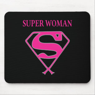 Tapis De Souris Super Femme (Sensibilisation au cancer du sein)