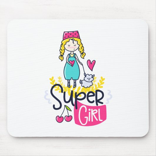 Tapis De Souris Super fille (Devant)