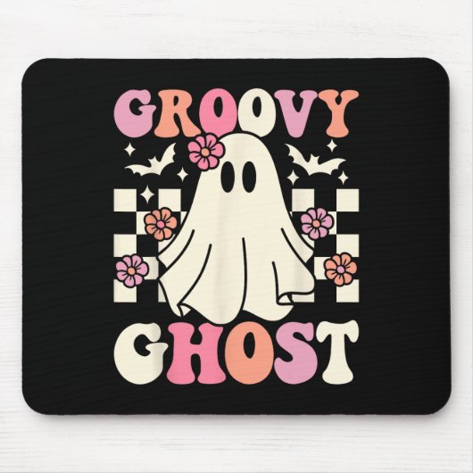 Tapis De Souris Super Ghost Halloween Ghost Costume Retro Super (Devant)