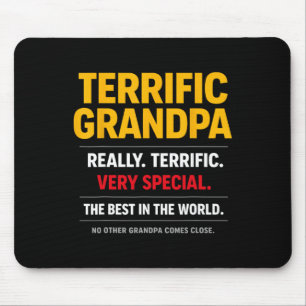 Tapis De Souris Super Grand-père drôle de style Trump parodie poli