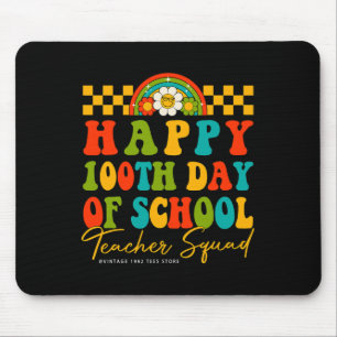 Tapis De Souris Super Joyeux 100ème Jour De L'École Équipe Enseign