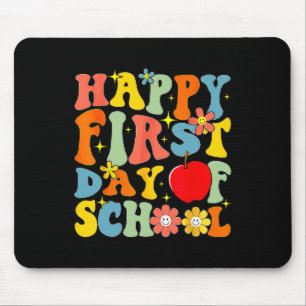 Tapis De Souris Super Joyeux Premier Jour D'École Retour À L'École