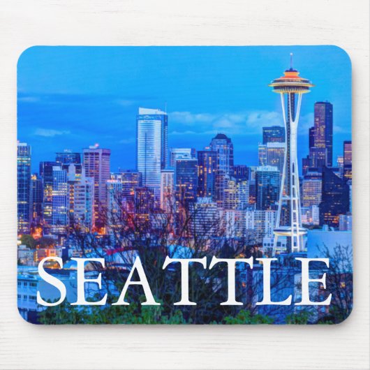 Tapis De Souris Super Moon se lève près de Seattle (Devant)