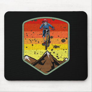 Tapis De Souris Super vélo de montagne squelette zombie crâne Mtb