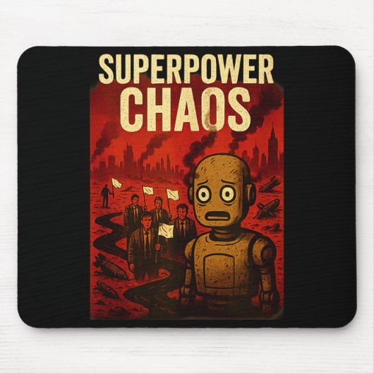 Tapis De Souris Super Wer Chaos Dystoan Satire War Consequences Gi (Devant)