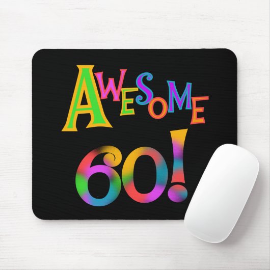 Tapis De Souris Superbe 60 T-shirts et cadeaux d'anniversaire (Avec souris)