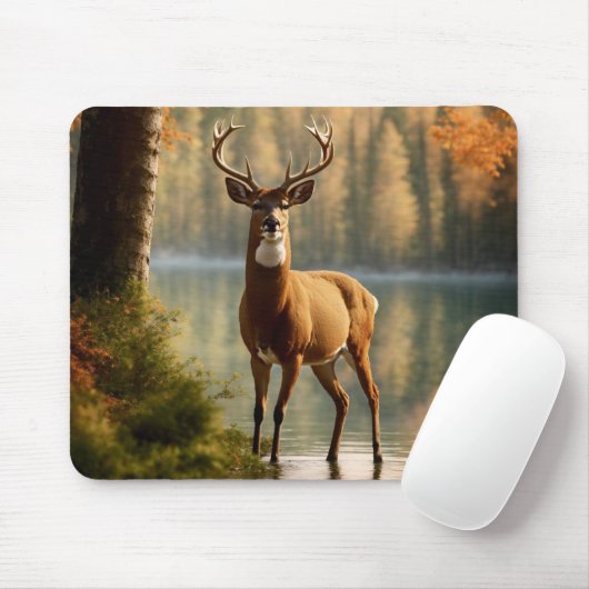 Tapis De Souris Superbe canard à douze points dans les eaux d'auto (Avec souris)