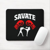 Tapis De Souris Superbe conception de boxe Savate coup de pied Mma (Avec souris)
