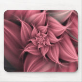 Tapis De Souris Superbe fleur rose corail fractale (Devant)