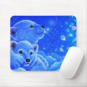 Tapis De Souris superbe ours et petit (Avec souris)