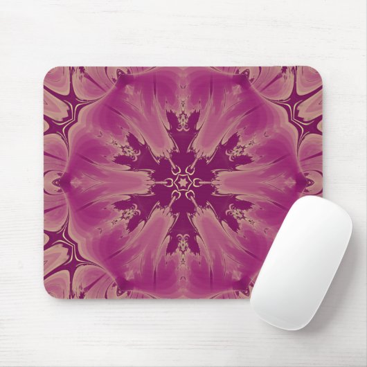 Tapis De Souris Superbes teintes violettes de fleurs exotiques (Avec souris)