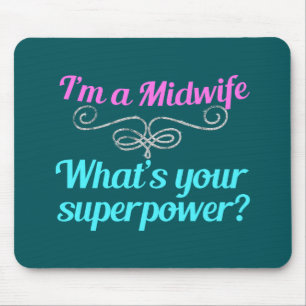 Tapis De Souris Superhero mignonne sage-femme