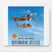 TAPIS DE SOURIS SUPERMARINE SPITFIRE - ROYAL AIR SQUADRON (Devant)