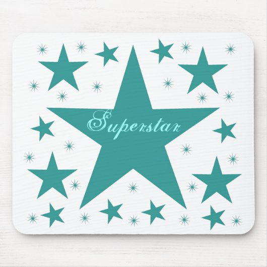 Tapis De Souris Superstar Mousepad, Turquoise (Devant)