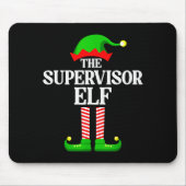 Tapis De Souris Supervisor Elf Family Matching Group Funny Christm (Devant)