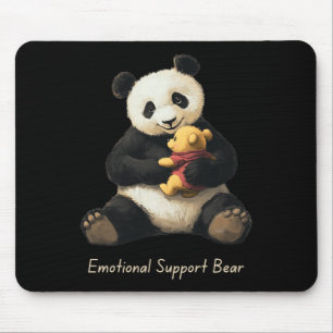 Tapis De Souris Support Émotionnel Ours Panda Tenant Un Ours Mélan