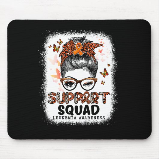Tapis De Souris Support Squad Messy Bun Butterfly Orange Ribbon Le (Devant)