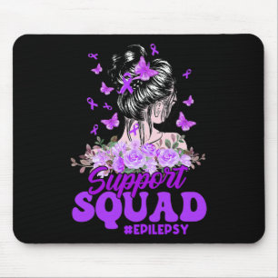 Tapis De Souris Support Squad Messy Bun Papillon Purple Ribbon Ep