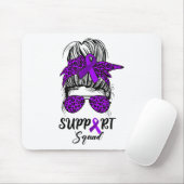 Tapis De Souris Support Squad Messy Bun Warrior Heimerheimer Aware (Avec souris)