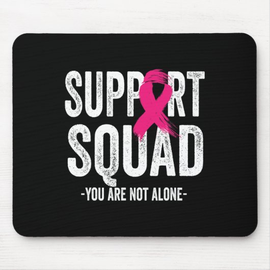 Tapis De Souris Support Squad Pink Ribbon Warrior Breast Cancer Aw (Devant)