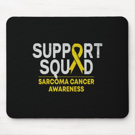 Tapis De Souris Support Squad Sarcoma Cancer Awareness Yellow Ribb (Devant)