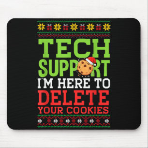 Tapis De Souris Support Technique de Noël Ici Pour Supprimer les C